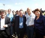 Jean-Louis Borloo, Xavier Bertrand, Alain Juppé et Roselyne Bachelot à l'Université d'été de l'UMP dans les landes (5 septembre 2009)