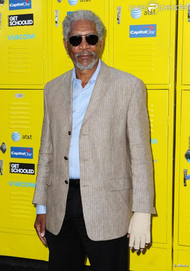 Morgan Freeman à la projection du documentaire Get Schooled, à Los Angeles. 08/09/09