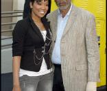Morgan Freeman et Monica à la projection du documentaire Get Schooled. 08/09/09