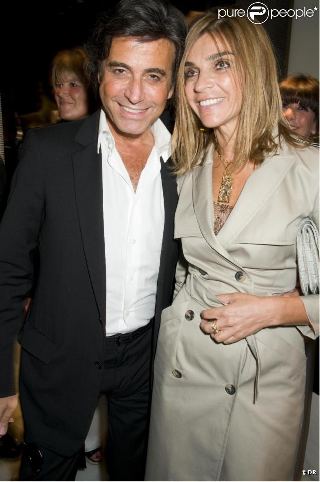 Alexandre Zouari et Carine Roitfeld à la soirée Armani dans le cadre de la Nuit de la mode organisée par le magazine Vogue