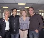Une ambiance familiale semblait régner lors de cette soirée : ici, Pierrette Brès, Michel La Rosa, Grace de Capitani et Pascal Sellem.