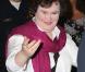 Susan Boyle arrive à l'aéroport LAX de Los Angeles, hier.