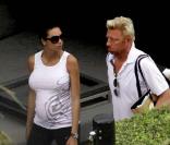 Boris Becker et sa femme Lilly, enceinte, mais qui n'étaient pas au mariage de Barbara Feltus