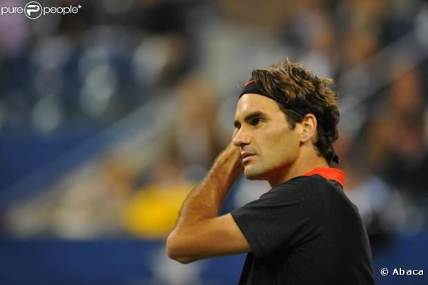 Roger Federer, vainqueur de sa demi-dinale à l'US Open, face à Novak Djokovic, à New York, le 13 septembre 2009 !