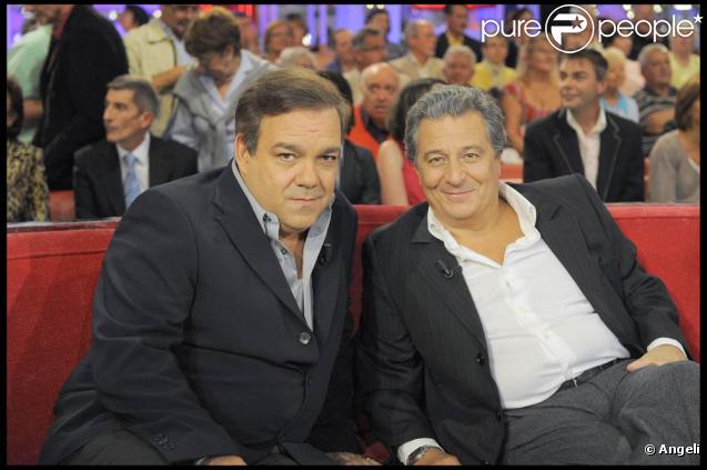 Christian Clavier et Didier Bourdon, sur le plateau de  Vivement Dimanche ...