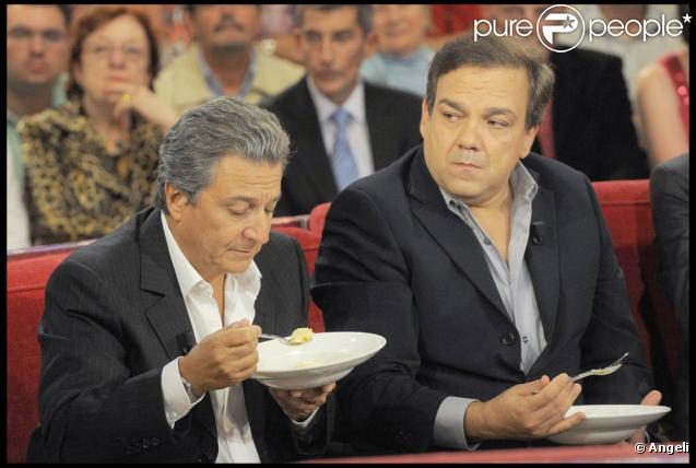 Christian Clavier et Didier Bourdon, sur le plateau de  Vivement Dimanche ...