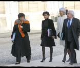Rachida Dati, premier conseil des ministres (sur talons hauts) le 07/01/09, avec Roselyne Bachelot, Christine Lagarde, Alain Marleix
