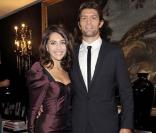 Caterina Murino et son amoureux Pierre Rabadan au défilé Dolce & Gabbana à Milan, le 27 septembre 2009