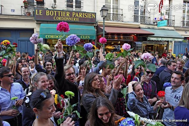André Manoukian lors du flashmob organisé à Paris (26 septembre 2009)