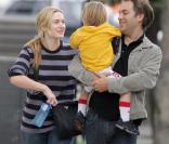 Kate Winslet et Sam Mendes avec leur fils Joe Alfie. Septembre 2006 