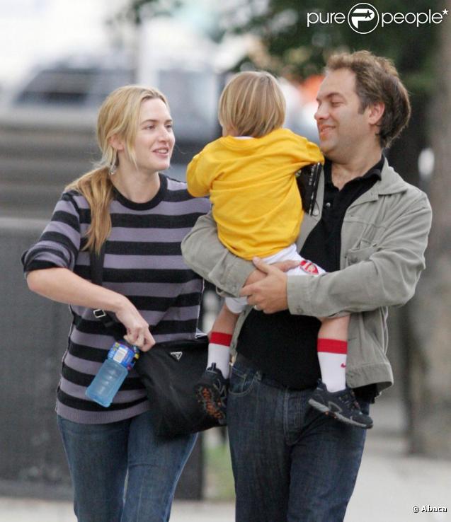 Kate Winslet et Sam Mendes avec leur fils Joe Alfie. Septembre 2006 