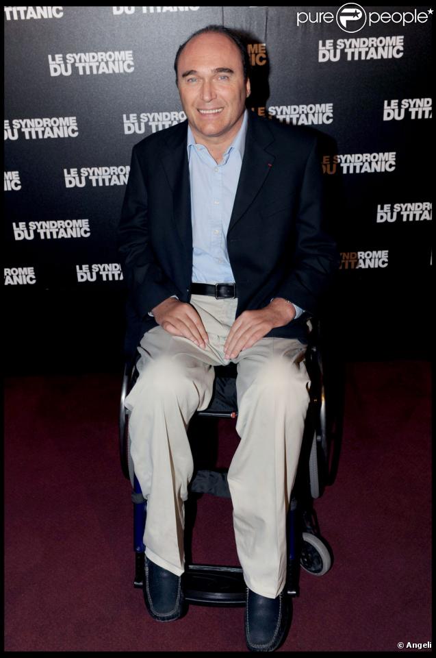 Philippe Streiff lors de la projection du Syndrome du Titanic à Paris le 28 septembre 2009
