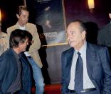 Nicolas Hulot, Jean-Albert Lièvre et Jacques Chirac lors de la projection du Syndrome du Titanic à Paris le 28 septembre 2009