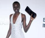 Alek Wek au gala de l'amfAr organisé dans le cadre de la Fashion Week de Milan. 28/09/09
