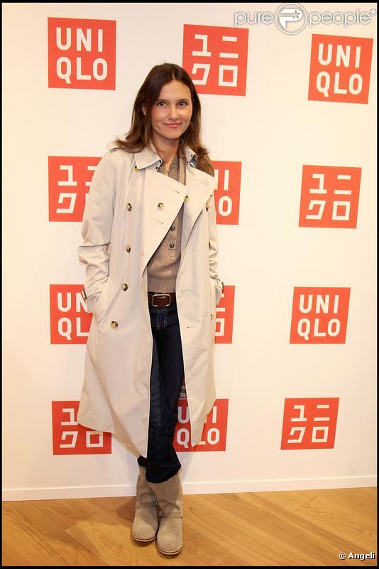 Virginie Ledoyen à l'inauguration de la boutique Uniqlo à Paris le 30/09/09
