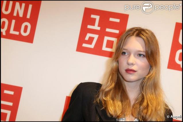 Léa Seydoux à l'inauguration de la boutique Uniqlo à Paris le 30/09/09
