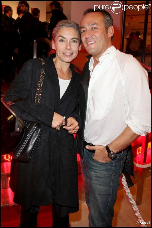 Elisabeth Quin et Pascal Brot à l'inauguration de la boutique Uniqlo à Paris le 30/09/09