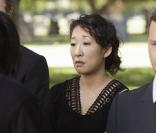 Dr Cristina Yang à l'enterrement de O'Malley (saison 6 de Grey's Anatomy)