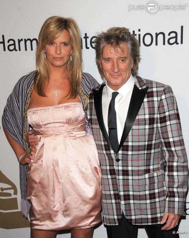 Rod Stewart et sa femme Penny Lancaster 