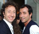 Stéphane Bern et Bernard Montiel au 16ème concert annuel Faire Face pour venir en aide aux enfants atteints du SIDA à l'Opéra d'Avignon le 10 octobre 2009