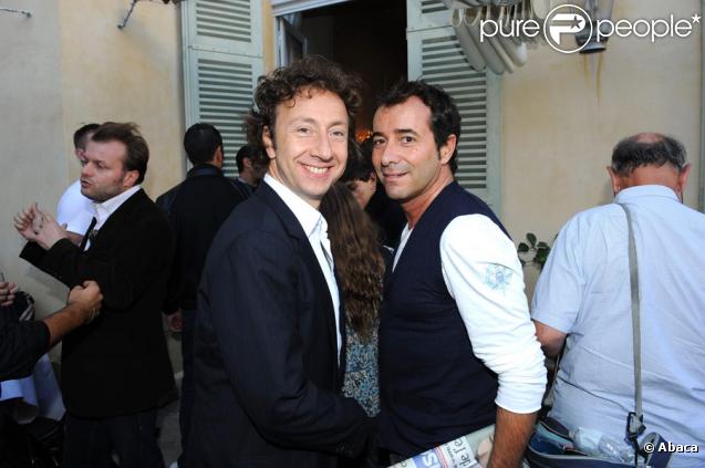 Stéphane Bern et Bernard Montiel au 16ème concert annuel Faire Face pour venir en aide aux enfants atteints du SIDA à l'Opéra d'Avignon le 10 octobre 2009