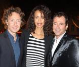 Stéphane Bern, Sonia Rolland et Bernard Montiel au 16ème concert annuel Faire Face pour venir en aide aux enfants atteints du SIDA à l'Opéra d'Avignon le 10 octobre 2009