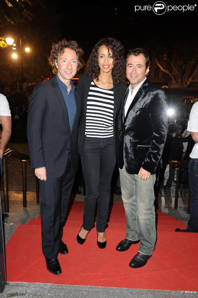 Stéphane Bern, Sonia Rolland et Bernard Montiel au 16ème concert annuel Faire Face pour venir en aide aux enfants atteints du SIDA à l'Opéra d'Avignon le 10 octobre 2009