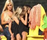 Shauna Sand et ses filles à la Ferme des Citrouilles de Los Angeles (11 octobre 2009)