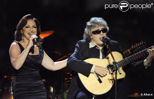 Gloria Estefan et Jose Feliciano à la fête de la musique latine. 13/10/09