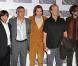 Jason Schwartzman, George Clooney, Wes Anderson, Bill Murray et Jarvis Cocker, à l'occasion de l'avant-première du  Fantastique Mr. Fox , lors du BFI London Film Festival, au Dorchester Hotel, à Londres, le 14 octobre 2009 !