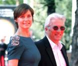 Richard Gere et sa femme Carey Lowell lors du festival du film de Rome le 16 octobre 2009
