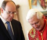 Le prince Albert II de Monaco a rencontré le pape Benoît XVI au Vatican le 16 octobre 2009