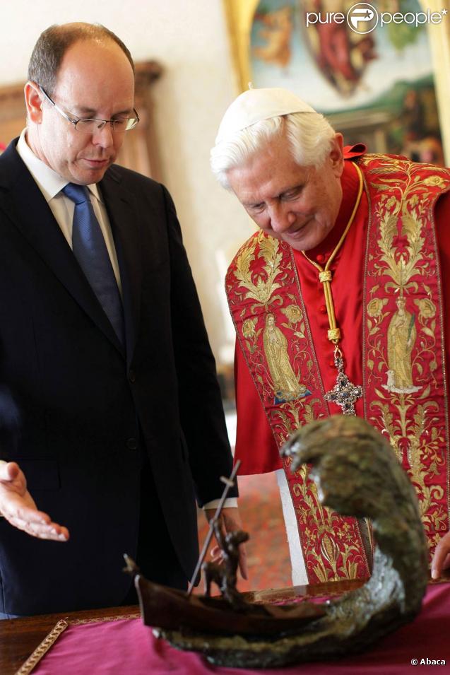 Le prince Albert II de Monaco a rencontré le pape Benoît XVI au Vatican le 16 octobre 2009