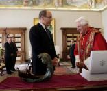 Le prince Albert II de Monaco a rencontré le pape Benoît XVI au Vatican le 16 octobre 2009