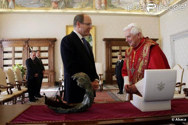 Le prince Albert II de Monaco a rencontré le pape Benoît XVI au Vatican le 16 octobre 2009