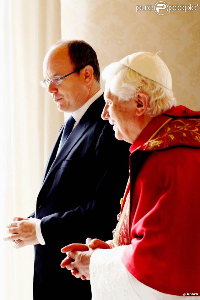 Le prince Albert II de Monaco a rencontré le pape Benoît XVI au Vatican le 16 octobre 2009