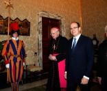 Le prince Albert II de Monaco a rencontré le pape Benoît XVI au Vatican le 16 octobre 2009
