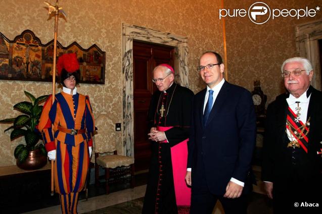 Le prince Albert II de Monaco a rencontré le pape Benoît XVI au Vatican le 16 octobre 2009