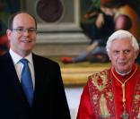 Le prince Albert II de Monaco a rencontré le pape Benoît XVI au Vatican le 16 octobre 2009