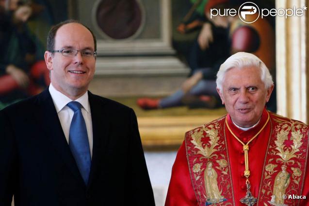 Le prince Albert II de Monaco a rencontré le pape Benoît XVI au Vatican le 16 octobre 2009