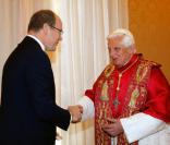 Le prince Albert II de Monaco a rencontré le pape Benoît XVI au Vatican le 16 octobre 2009