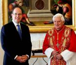 Le prince Albert II de Monaco a rencontré le pape Benoît XVI au Vatican le 16 octobre 2009