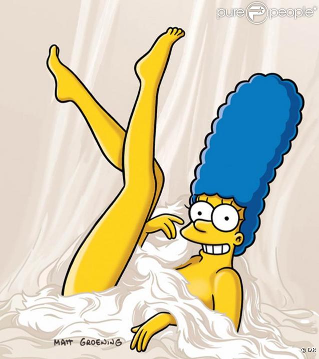 La très sexy Marge Simpson dans Playboy... Grrr Grrr !