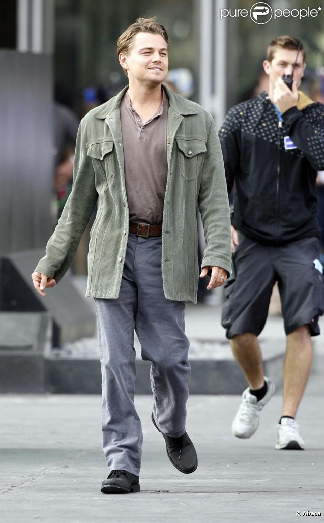 Leonardo DiCaprio et Ellen Page sur le tournage d'Inception à Los Angeles le 19 octobre 2009