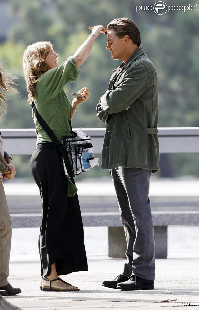 Leonardo DiCaprio et Ellen Page sur le tournage d'Inception à Los Angeles le 19 octobre 2009