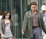 Leonardo DiCaprio et Ellen Page sur le tournage d'Inception à Los Angeles le 19 octobre 2009