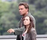 Leonardo DiCaprio et Ellen Page sur le tournage d'Inception à Los Angeles le 19 octobre 2009