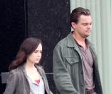 Leonardo DiCaprio et Ellen Page sur le tournage d'Inception à Los Angeles le 19 octobre 2009