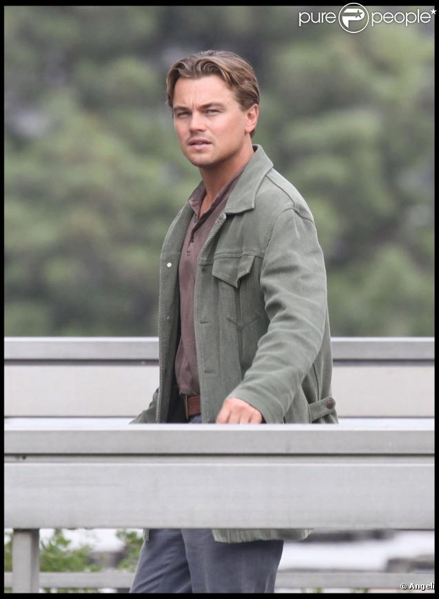 Leonardo DiCaprio sur le tournage d'Inception à Los Angeles le 19 octobre 2009