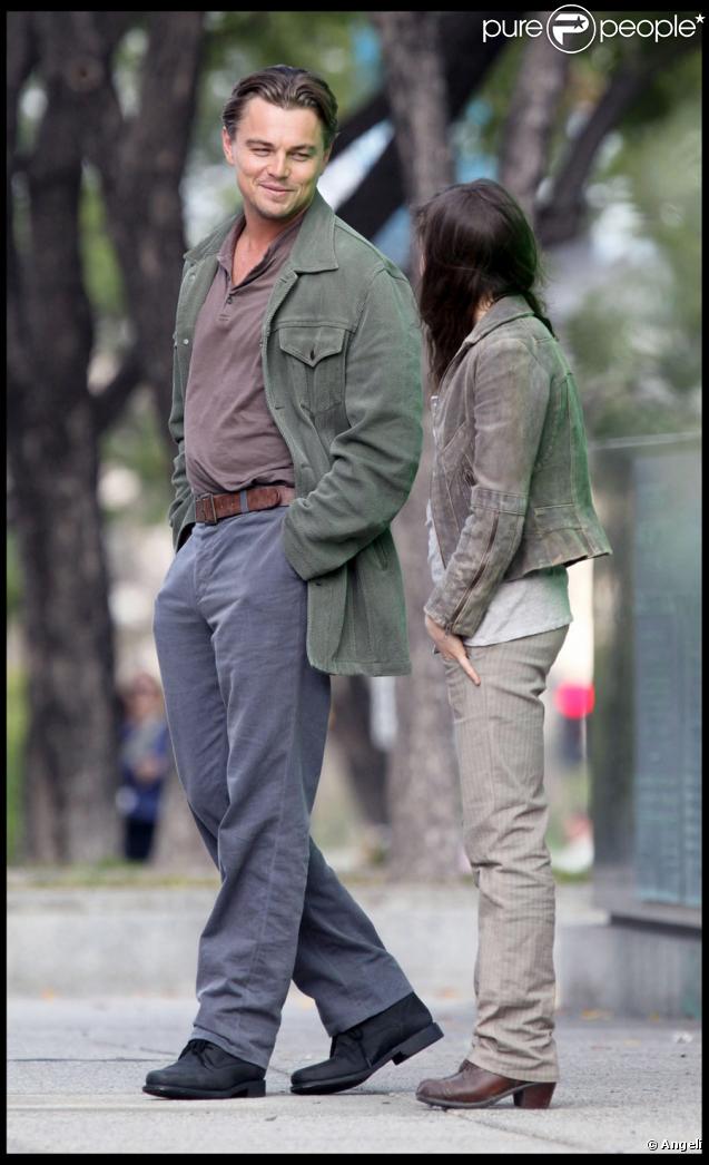 Leonardo DiCaprio sur le tournage d'Inception à Los Angeles le 19 octobre 2009